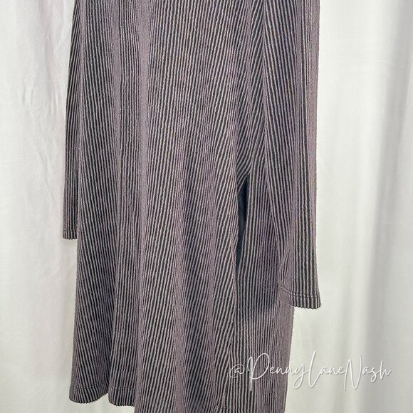 Lush Ribbed Knit Tunic Sweater Dress Size M Gray - Picture 10 of 10